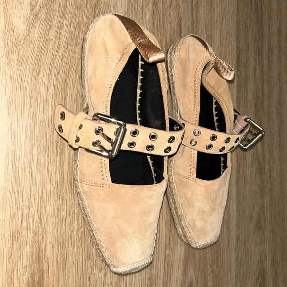 rag & bone: Anteros Buckle-Detailed Suede Espadrilles